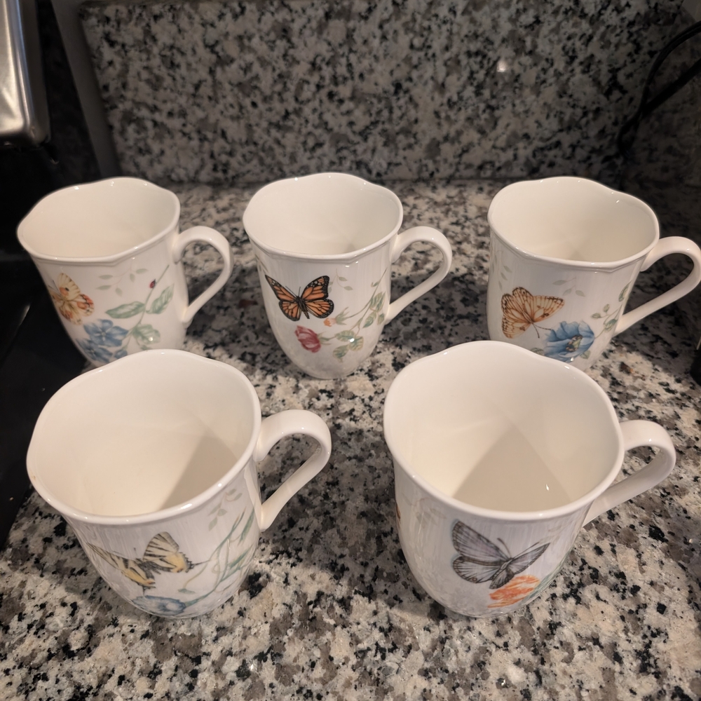 Lenox Butterfly Meadow - Set of 5 Mugs